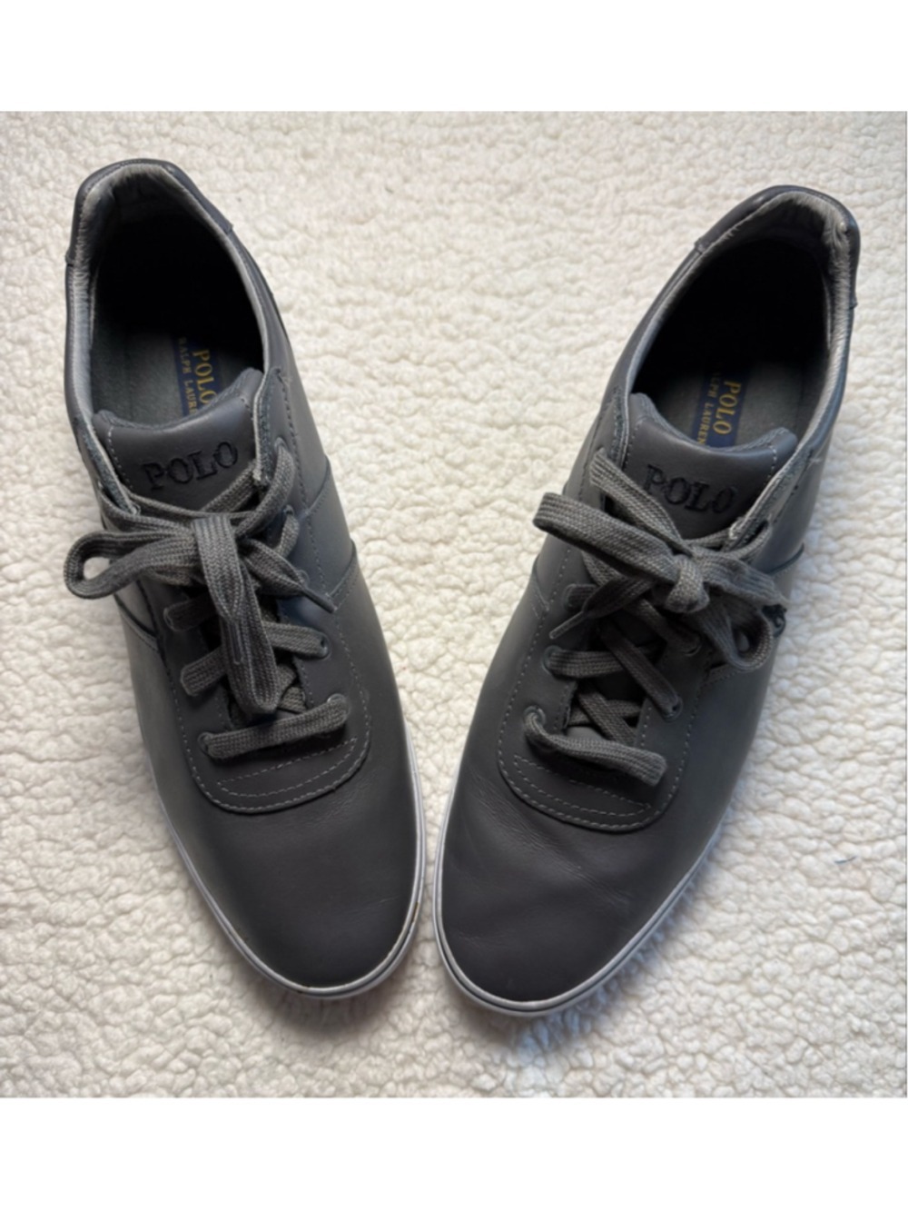 Men's Polo Ralph Lauren Gray Hanford Sneakers Size 16